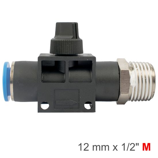 AIRCRAFT Pu Hose Fitting Valve 12mm X 1/2'm